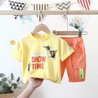 2pcs Cute Rabbit Print T-shirt and Pants - PrettyKid