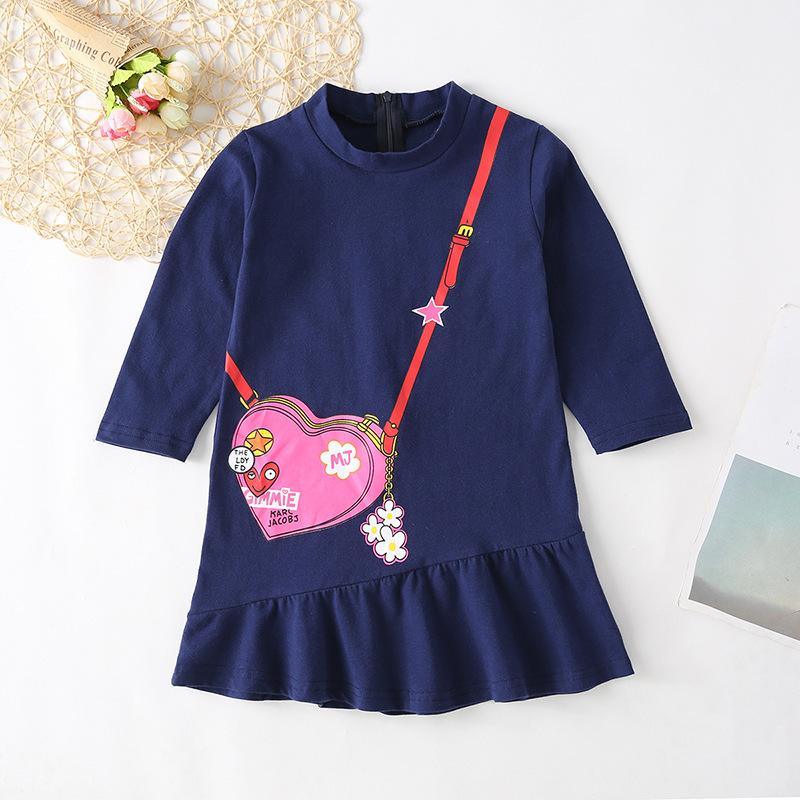 Cartoon Pattern Dress for Toddler Girl Wholesale Children's Clothing - PrettyKid