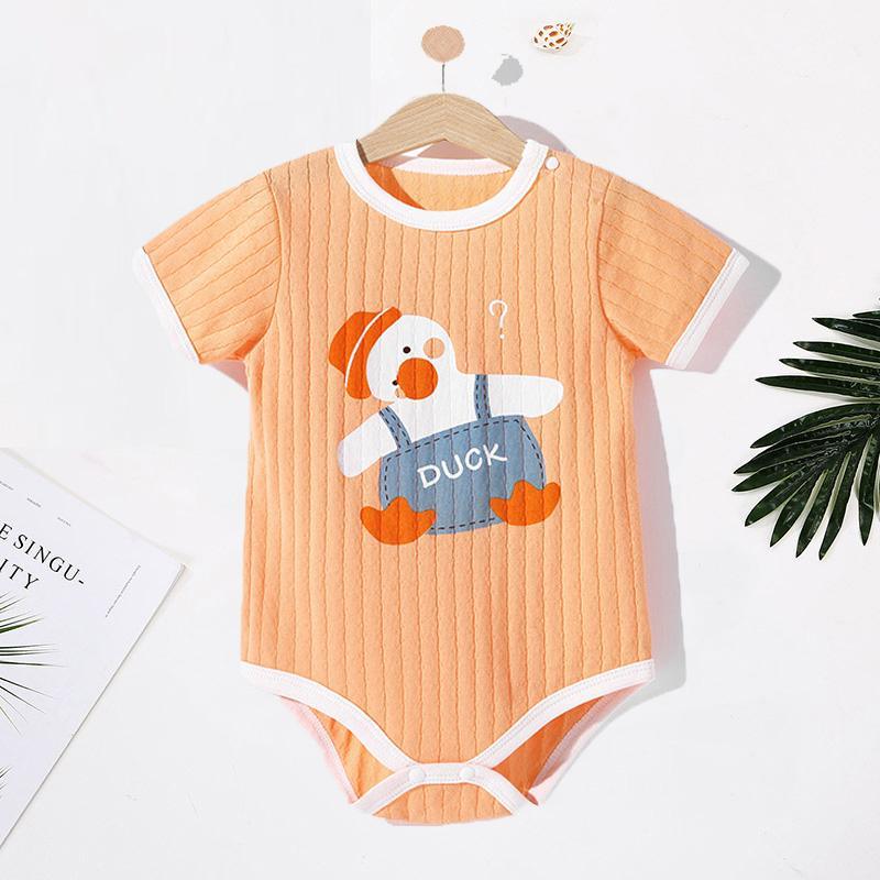 Baby Girl Animal Pattern Summer Bodysuit - PrettyKid