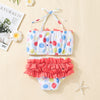 9M-4Y Baby Girl Polka Dot Bow Split Sling Baby Girls Swimsuits Wholesale Baby Clothes - PrettyKid