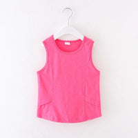 Toddler Boy Solid Color Sleeveless Top - PrettyKid