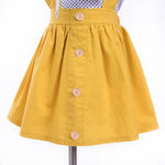 Toddler Girls Fly Sleeve Polka Dot Top Suspender Skirt & Headdress - PrettyKid