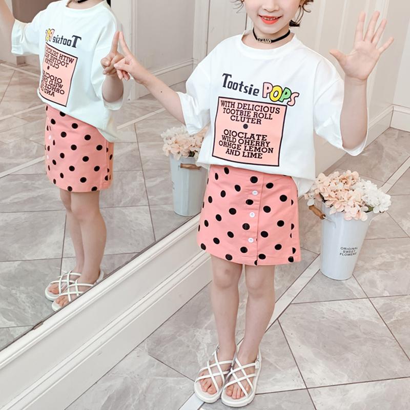 2-piece T-shirt & Polka Dot Skirt for Girl - PrettyKid