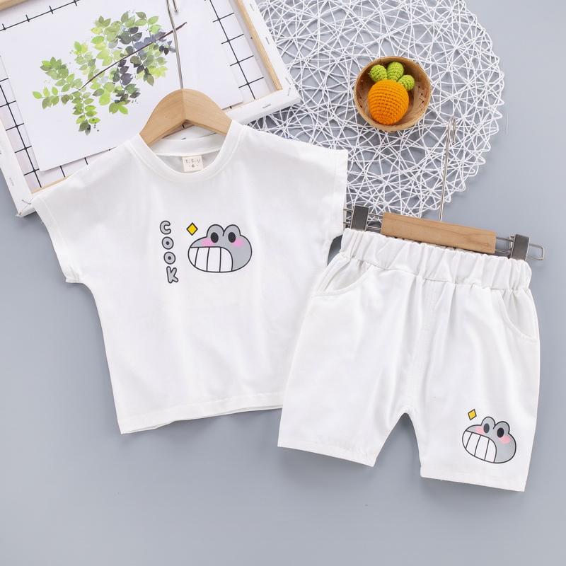 2-piece Cartoon Pattern T-shirt & Shorts for Toddler Girl - PrettyKid