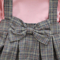 Classic Plaid Color-block Dress - PrettyKid