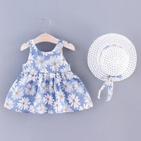 2-piece Pretty Dress with Hat Wholesale children's clothing - PrettyKid