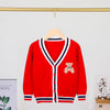 Wholesale Toddler Boys V-neck Bear Sweater Cardigan in Bulk - PrettyKid