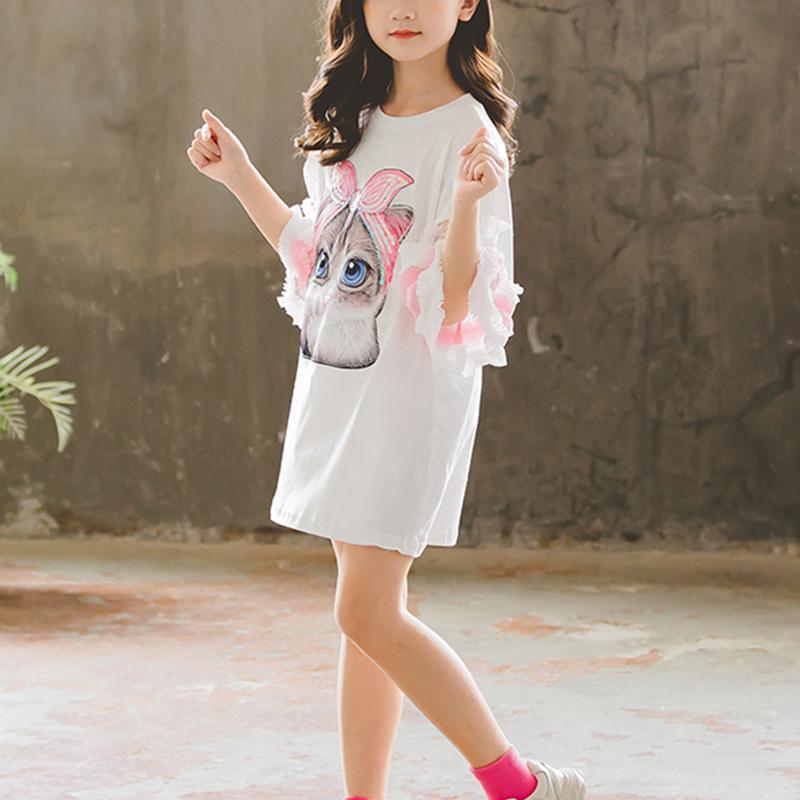 Cat Pattern Dress for Girl - PrettyKid