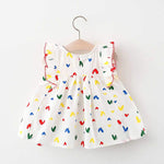 Baby Girl Heart-shaped Pattern Vest Dress Children's Clothing - PrettyKid