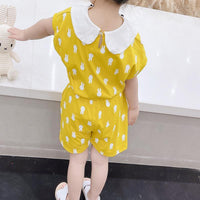 Toddler Girl Rabbit Pattern Lapel Suit - PrettyKid