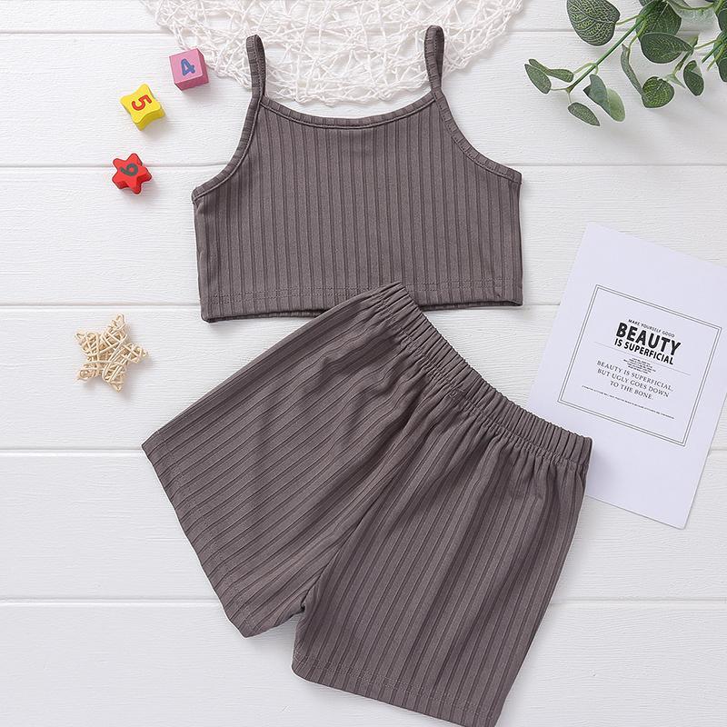 Toddler Girl Ribbed Cami Top & Shorts - PrettyKid