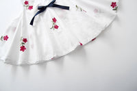 Baby Girls Embroidered Flower Watermelon Suspender Skirt - PrettyKid