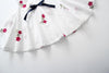 Baby Girls Embroidered Flower Watermelon Suspender Skirt - PrettyKid