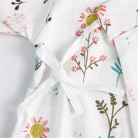 Baby Girl Summer Fresh Flower Pattern Bodysuit Wholesale Children's Clothing - PrettyKid