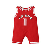 Baby Boy Alphabet & Numbers Print Sleeveless Jumpsuit Baby Rompers Wholesale - PrettyKid