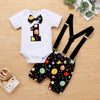 6-18Y Baby Clothes Sets Birthday Sets Number 1 Galaxy Print Bodysuit & Suspender Shorts KS519411 - PrettyKid