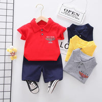 Toddler Boy Polo Shirt T-shirt & Shorts Wholesale Children's Clothing - PrettyKid