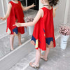 Girl Geometric Pattern Vest Dress Children's Clothing - PrettyKid