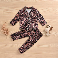 2-piece Leopard Pajamas Sets for Toddler Girl - PrettyKid