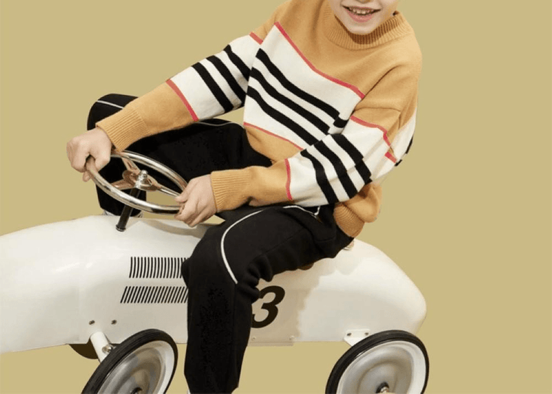 Boys Stripe Color Long Sleeves Knitting Sweater Little Boy Boutique Wholesale - PrettyKid