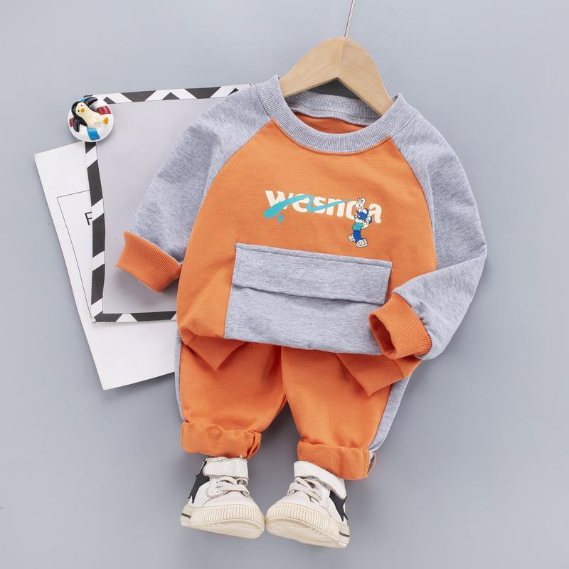 2-piece Color-block Sweatshirt & Pants for Children Boy - PrettyKid