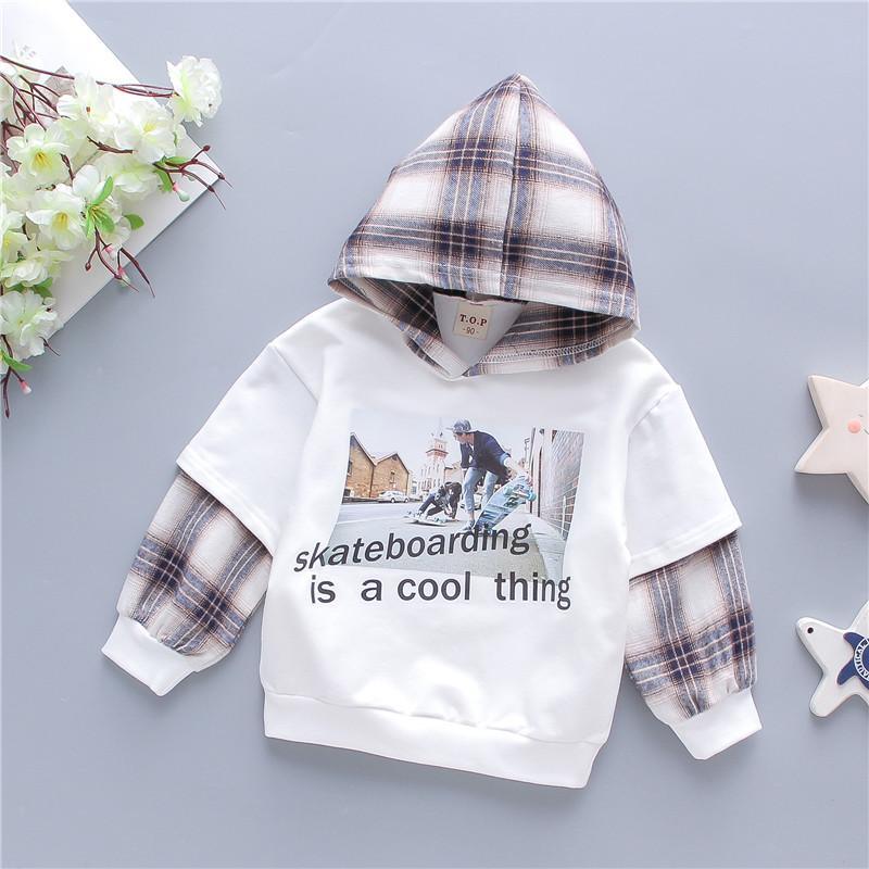 Plaid Hoodie for Children Boy - PrettyKid