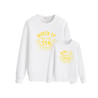 wholesale kids jeans Parent-Child Letter Pattern Sweatshirt - PrettyKid