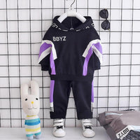 2-piece Color-block Hoodie & Pants for Children Boy - PrettyKid