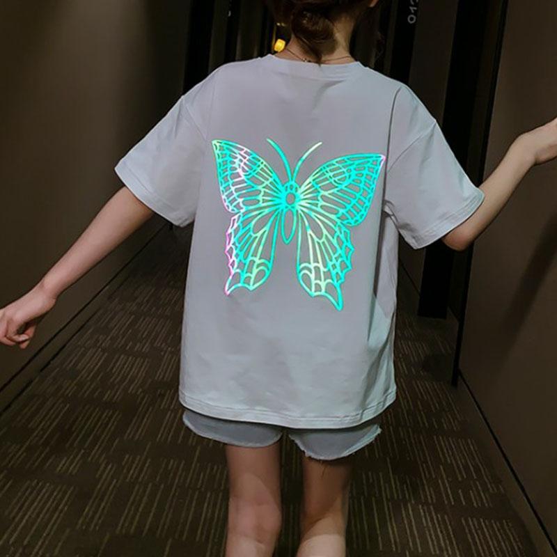 2-piece Butterfly Pattern T-shirt & Shorts for Girl - PrettyKid