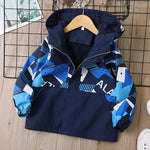 3-11Y Zip Fashion Square Colorblock Hooded Kids Jackets Wholesale Kids Boutique Clothing - PrettyKid