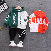 2-piece Letter Pattern Hoodie & Pants for Children Boy - PrettyKid