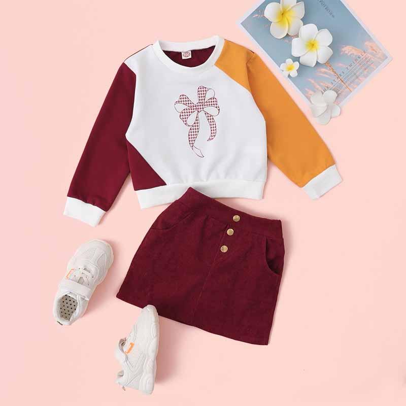 2-piece Sweatshirt & Skirt for Toddler Girl - PrettyKid