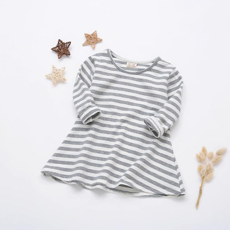 Toddler Kids Girls' Cotton Stripe Dress - PrettyKid