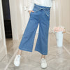 Blue Stretch Waist Wholesale Kid Girl Jeans - PrettyKid
