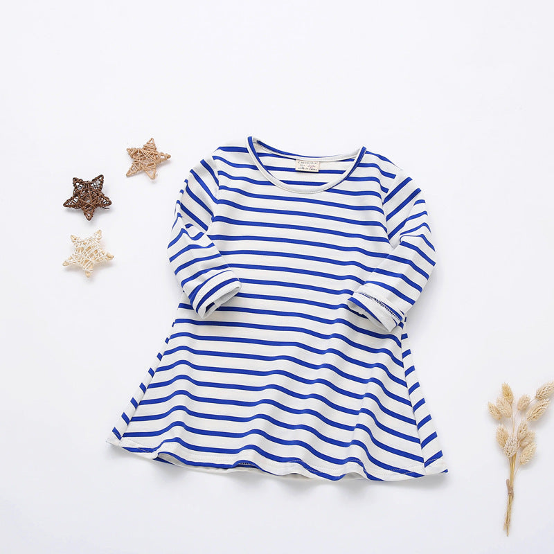 Toddler Kids Girls' Cotton Stripe Dress - PrettyKid