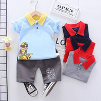 Toddler Boy Polo T-shirt & Shorts Wholesale Children's Clothing - PrettyKid