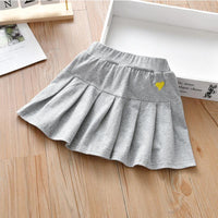 Toddler Girl Heart-shaped Pattern Pleated Skirt - PrettyKid