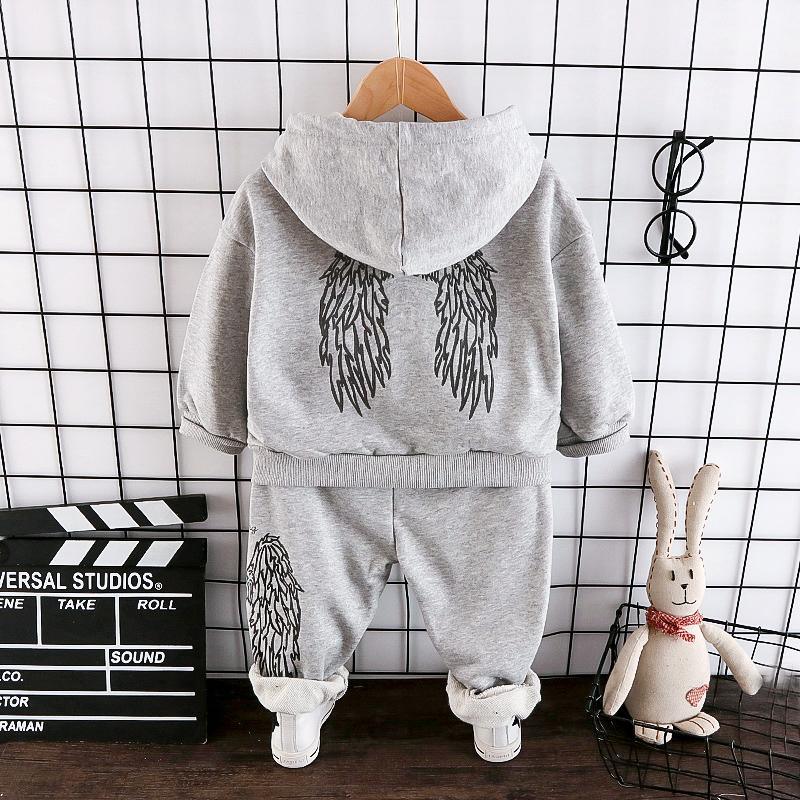 2-piece Wings Pattern Hoodie & Pants for Children Boy - PrettyKid