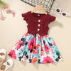 9months-4years Toddler Girl Dresses Summer Girls Dress Printing Stitching Children's Dress Wholesale - PrettyKid