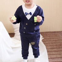 2-piece Bowknot Sweatshirt & Pants for Children Boy - PrettyKid