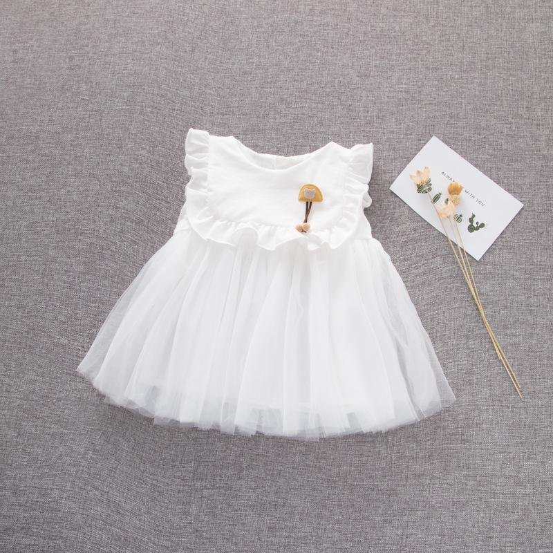 Baby Girls Pure Cotton Mesh Princess Dress - PrettyKid