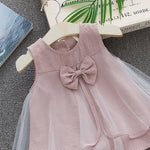 Toddler Girl Plaid Mesh Hem Dress - PrettyKid