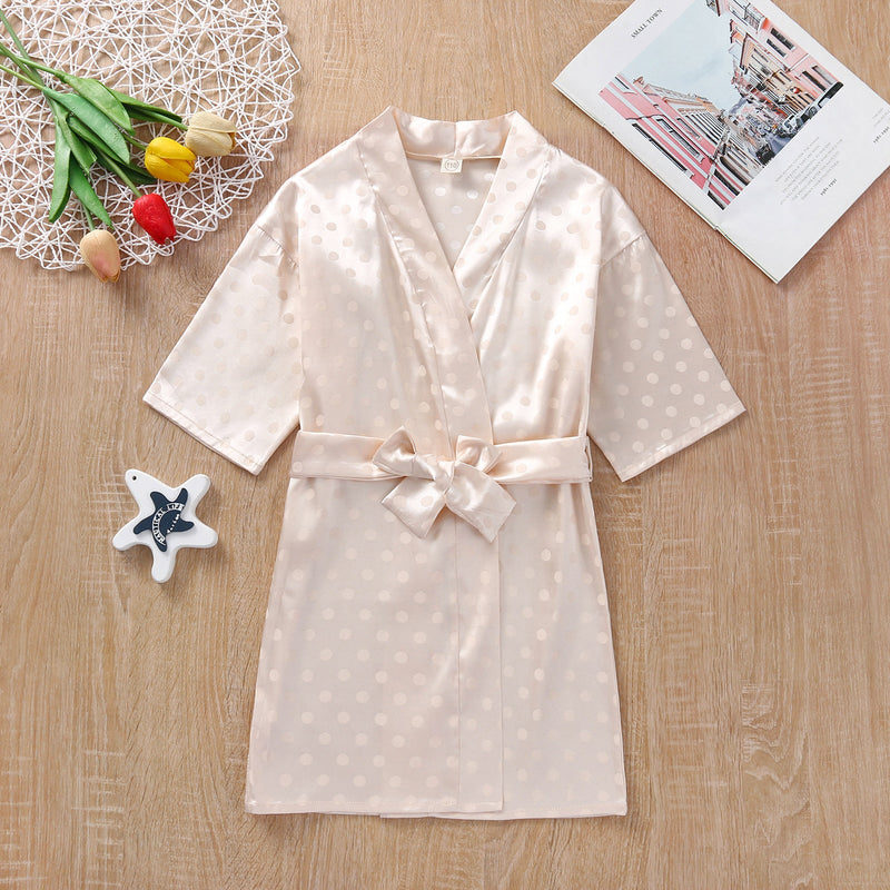 18M-6Y Toddler Girls Pajamas Dresses With Belt Wholesale Little Girl Clothing