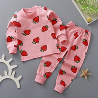 Baby Bear Print Sweatshirt And Trousers Baby Clothes Set - PrettyKid