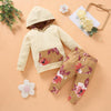 2-piece Floral Pattern Hoodie & Pants for Baby Girl - PrettyKid