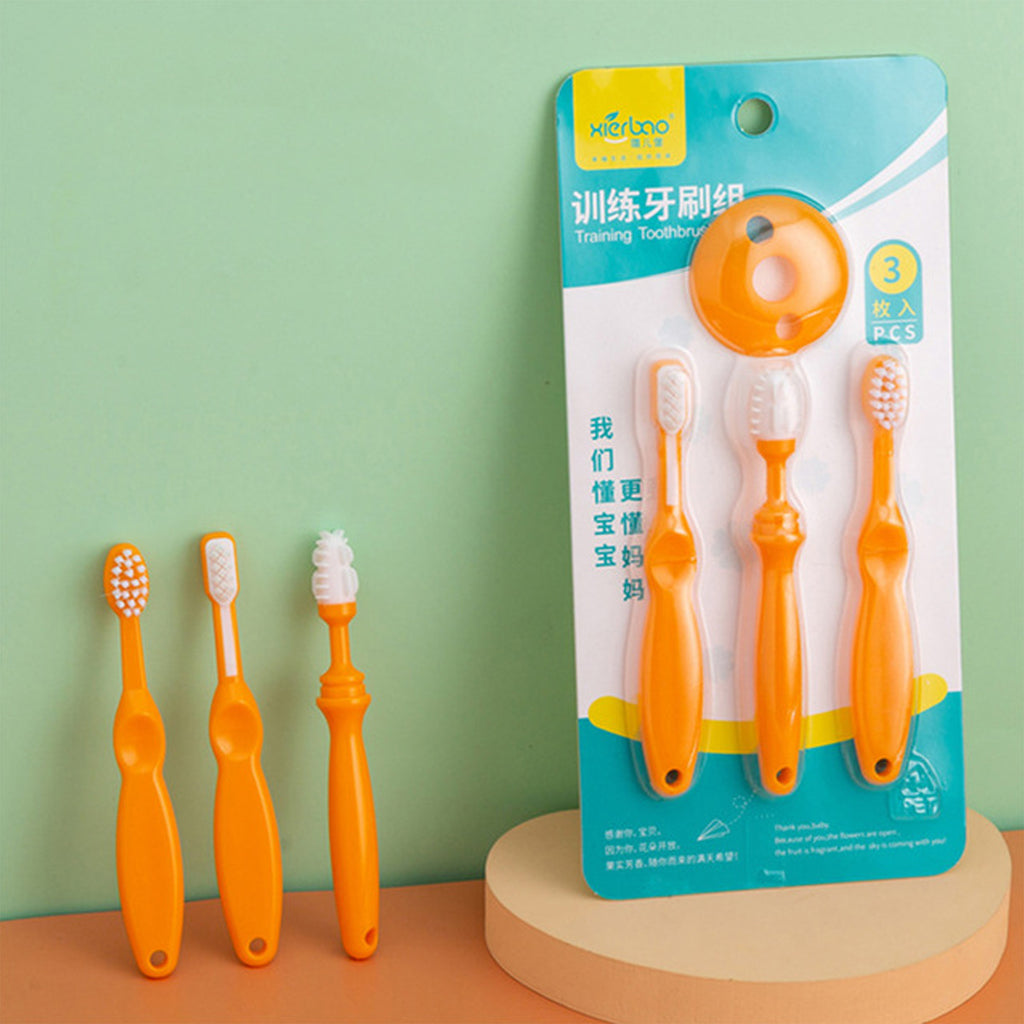 Wholesale 3pcs Baby Toothbrush Set in Bulk - PrettyKid