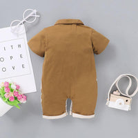 Gentleman Bow Decor Jumpsuit for Baby Boy Wholesale children's clothing - PrettyKid