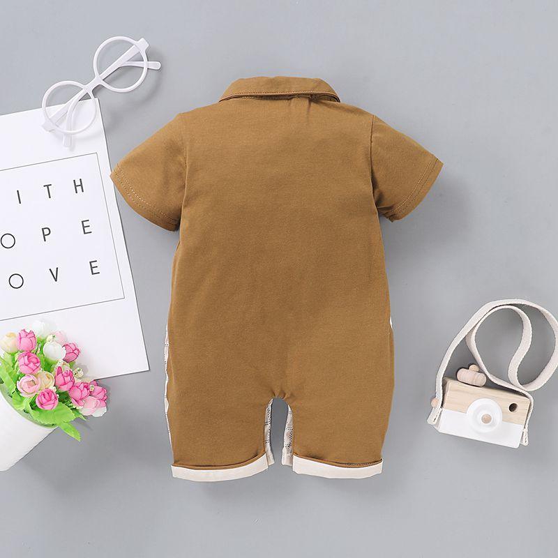 Gentleman Bow Decor Jumpsuit for Baby Boy Children's Clothing - PrettyKid