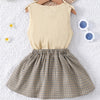 12M-5Y Toddler Girls Outfits Sets Ribbed Tank Tops & Plaid Skirts Fashion Girl Wholesale - PrettyKid