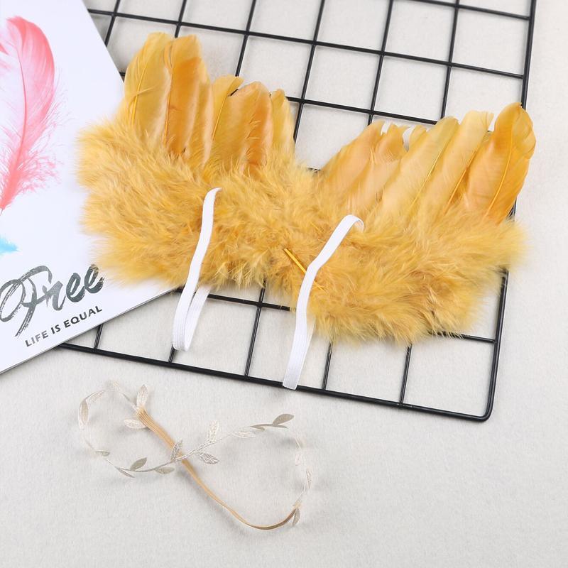 2-piece Baby Photographic Feather wings & Headband for Baby Girl - PrettyKid